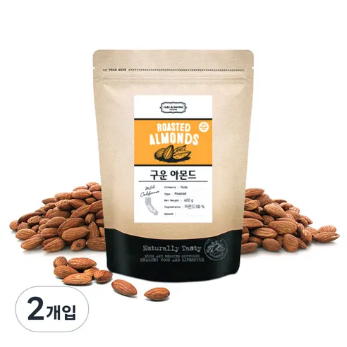 넛츠앤베리스 구운 아몬드, 400g, 2개