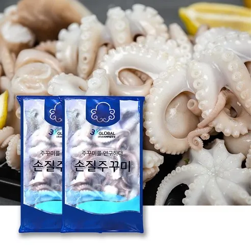 자연산 제철 손질 쭈꾸미 500g+500g 6인분