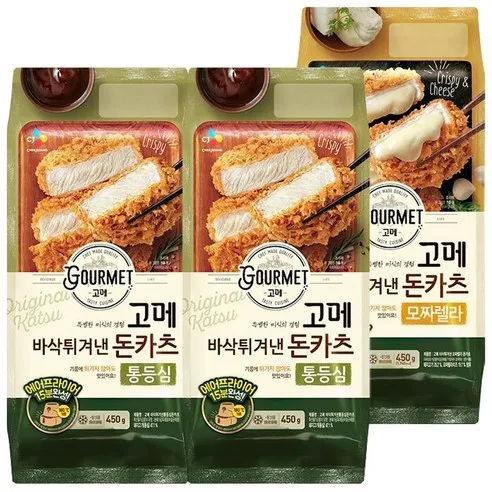 고메 CJ고메 돈카츠 3팩(통등심 2팩+모짜치즈)