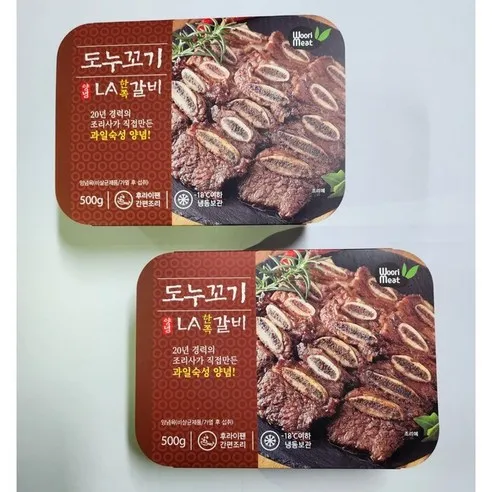 [도누꼬기] LA한쪽갈비 양념육 500g*2팩, 500g, 2개