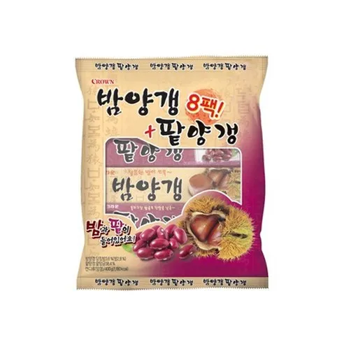 크라운 밤양갱 50g x 4p + 팥양갱 50g x 4p, 400g, 1세트