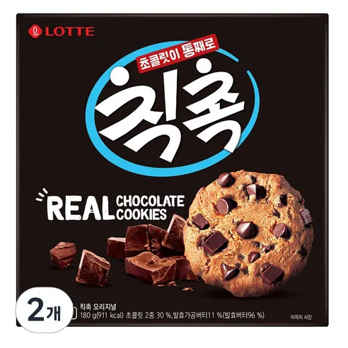 롯데제과 칙촉 오리지널, 180g, 2개