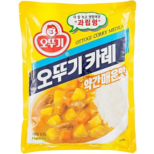 오뚜기 카레 약간매운맛, 1kg, 1개