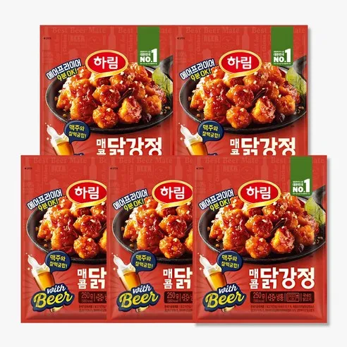 하림 매콤닭강정 250g 5봉, 250g, 5개