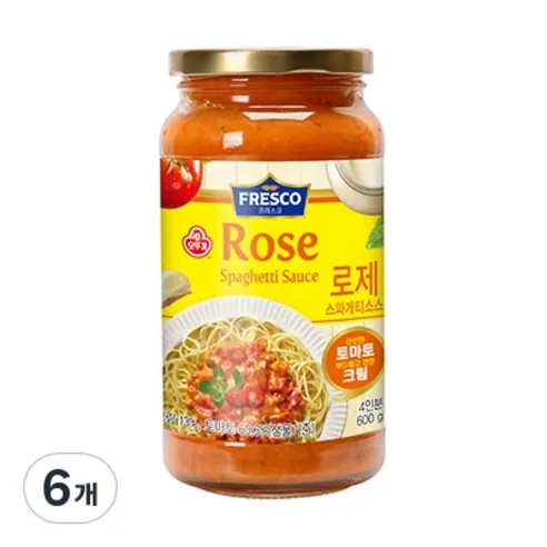 오뚜기 프레스코 로제 스파게티 소스, 600g, 6개