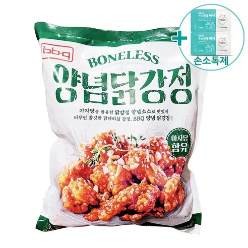 코스트코 BBQ 양념 닭강정 1.2KG [아이스박스] + 더메이런손소독제