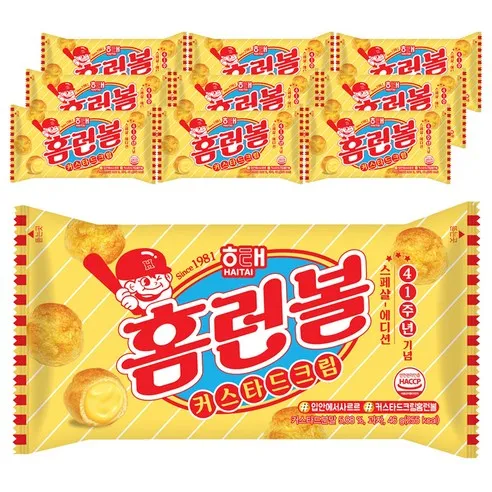 홈런볼 커스타드크림, 46g, 10개