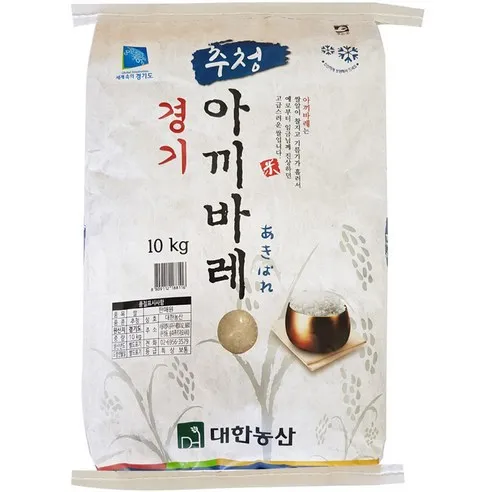 대한농산 경기 추청 아끼바레 백미, 10kg(상등급), 1개