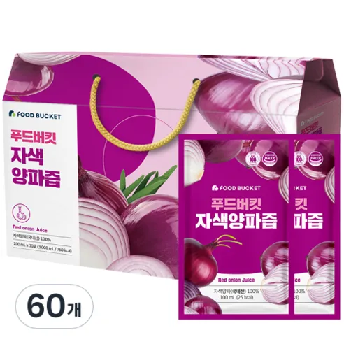 푸드버킷 무안 자색양파즙, 100ml, 60개