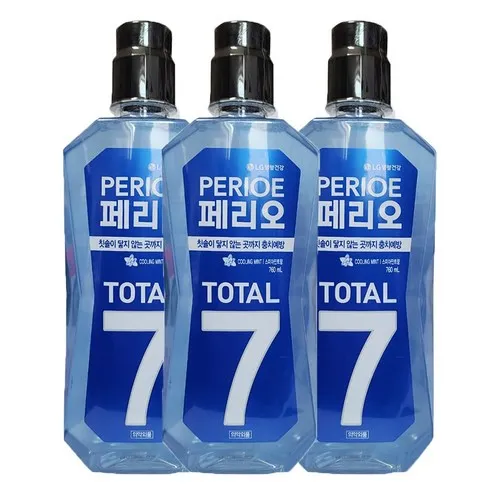 LG페리오토탈가글아쿠아쿨민트 760ml, 760ml, 3개