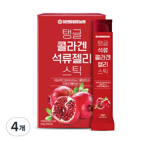 참앤들황토농원 탱글 콜라겐 석류젤리 스틱, 300g, 4개