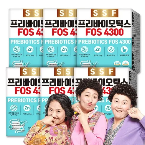 순수식품 프리바이오틱스 FOS4300 6박스(180포) 아연 프락토올리고당, 5g, 180개