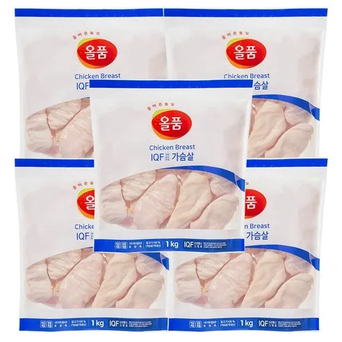 올품 IQF 닭가슴살 1kg x 5봉, 1kg, 5개