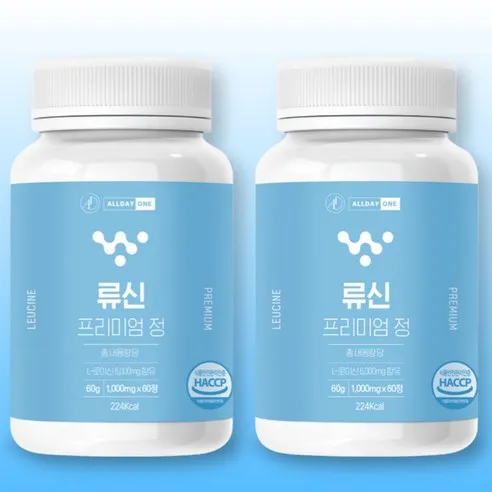 올데이원 류신 유청 캡슐 아미노산 1000mg x 60정, 60정, 2개