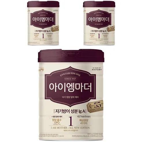 아이엠마더 분유 1단계, 800g, 3개