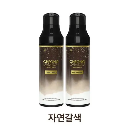 청담스타일 포레스트 블랙 체인지 샴푸 골드라벨 자연갈색 200ml, 200ml, 2개