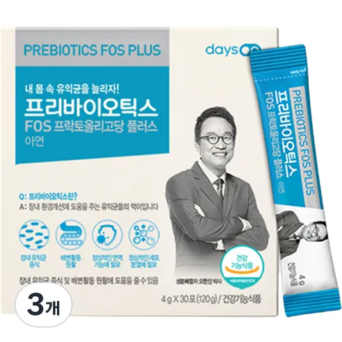 오한진 프리바이오틱스 FOS 플러스, 120g, 3개