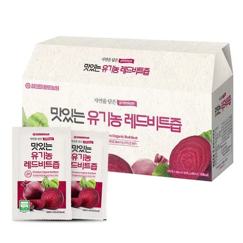 참앤들황토농원 자연을 담은 맛있는 유기농 레드비트즙, 80ml, 30개