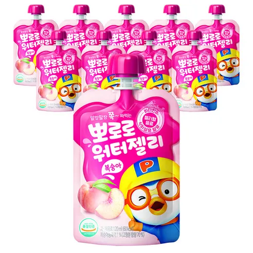 팔도 뽀로로 워터젤리 복숭아, 1.2L, 1개