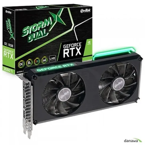 이엠텍 지포스 RTX 3060 Ti STORM X Dual OC D6 8GB 그래픽카드