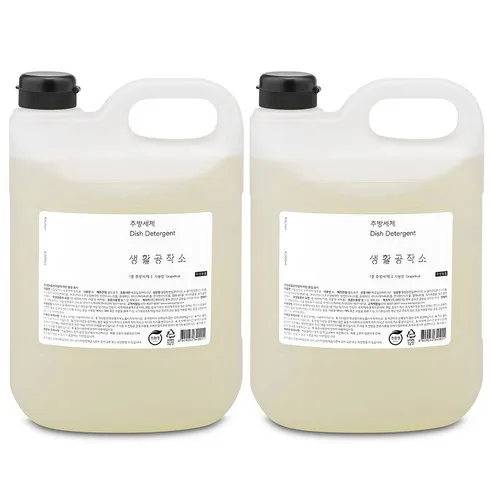 생활공작소 주방세제 자몽향, 4L, 2개