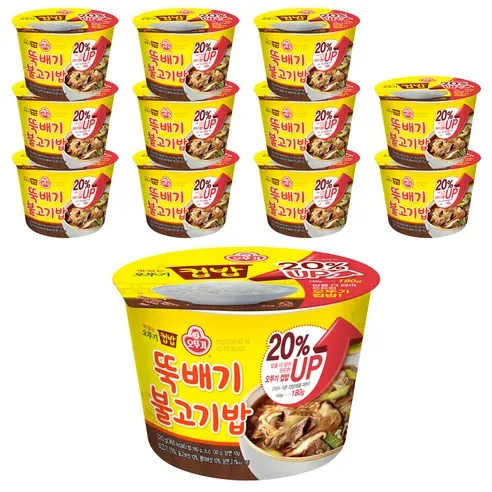 오뚜기 뚝배기 불고기밥 컵밥, 320g, 12개